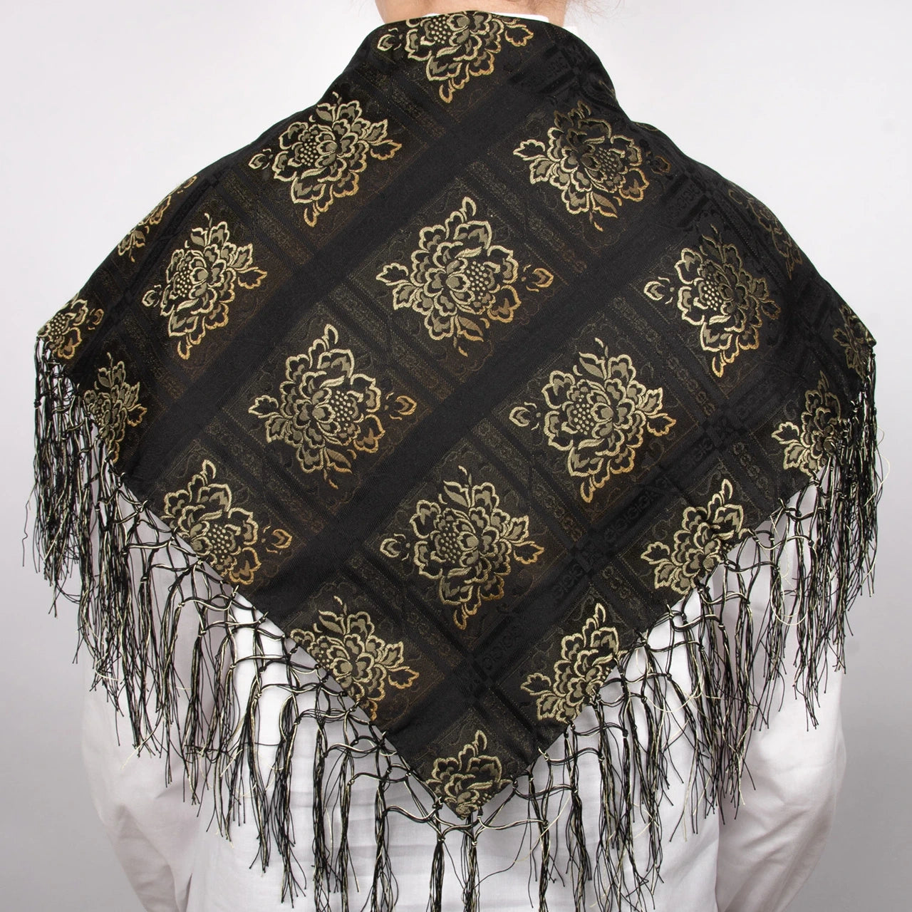 Evita Silkeskjerf Frynset  ⎮  90x90cm  ⎮  2