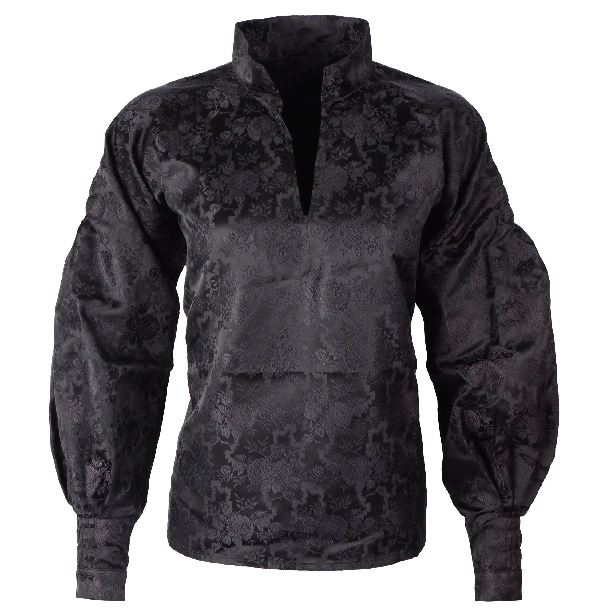 Silkeskjorte  ⎮  Fransk Rose  ⎮  Sort