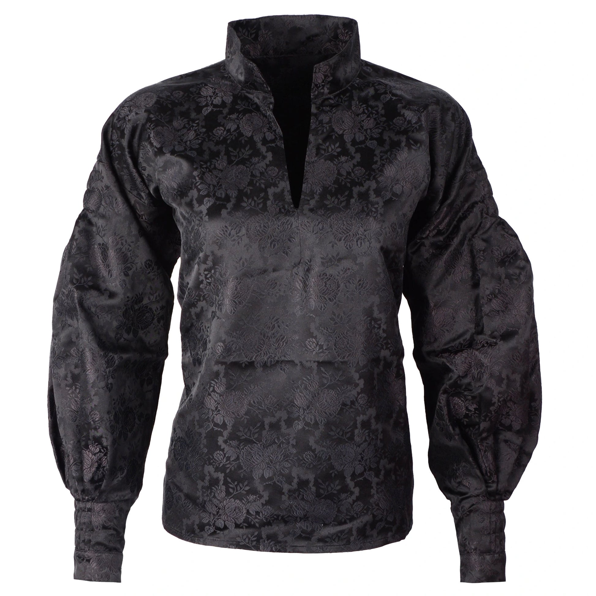 Silkeskjorte  ⎮  Fransk Rose  ⎮  Sort