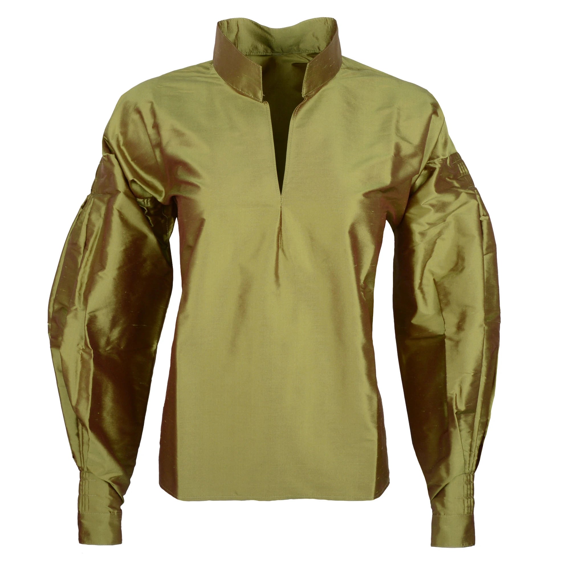 Silkeskjorte  ⎮  Shantung  ⎮  Grønn