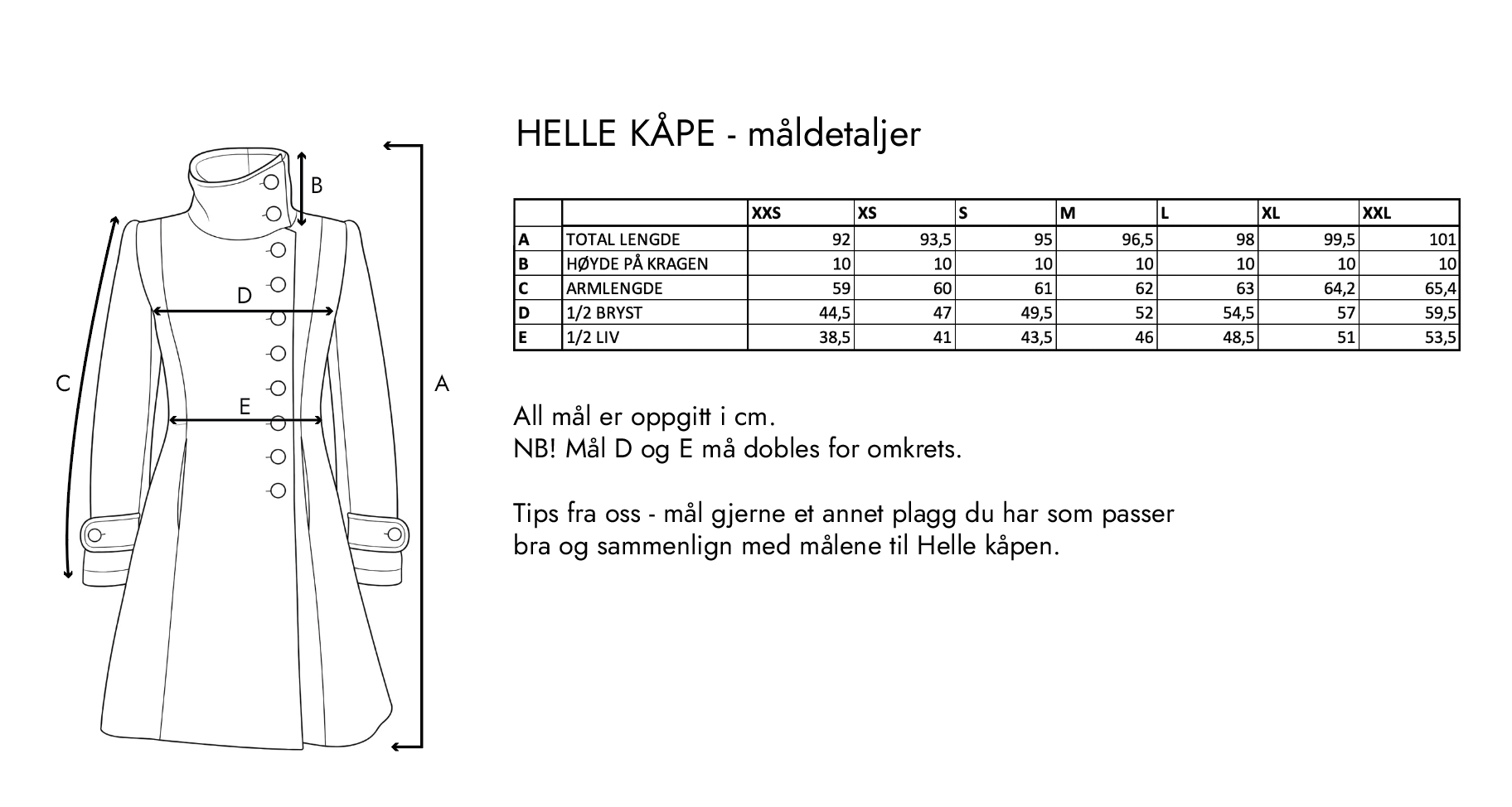 Helle ullkåpe  ⎮  Blå